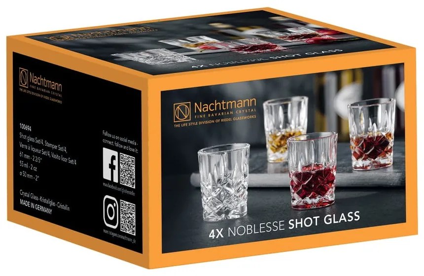 Set 4 pahare mici din cristal Nachtmann Noblesse, 55 ml