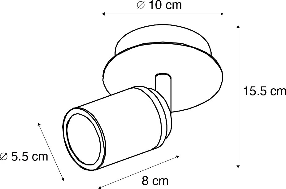 Spot modern pentru baie alb IP44 - Ducha
