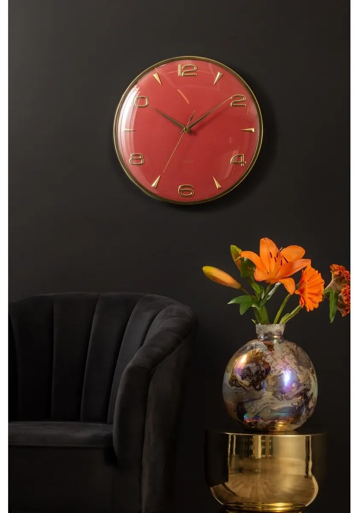 Karlsson 6017RD ceas de perete design roșu,diametru 40 cm