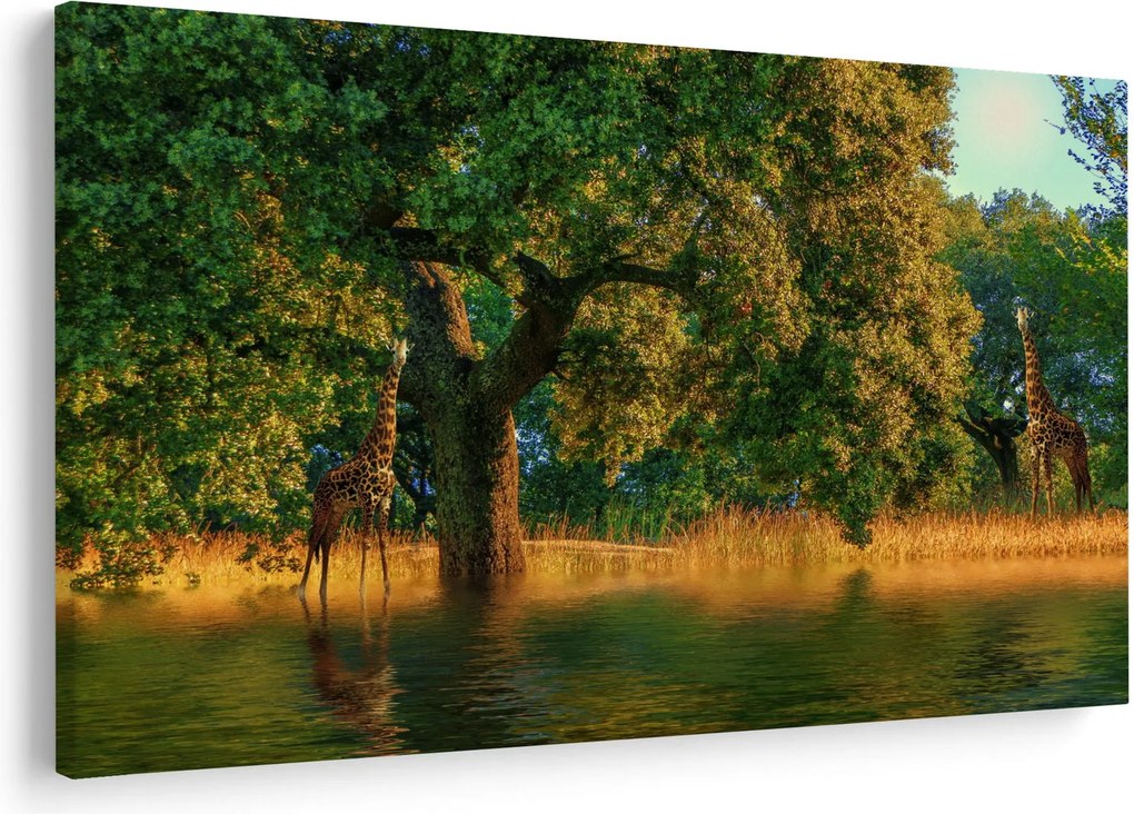 Tablou cu girafe în natură (90x60 cm)