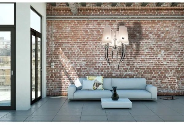 Azzardo AZ0028 - Lustră pe lanț DIABLO 6xE14/11W/230V alb