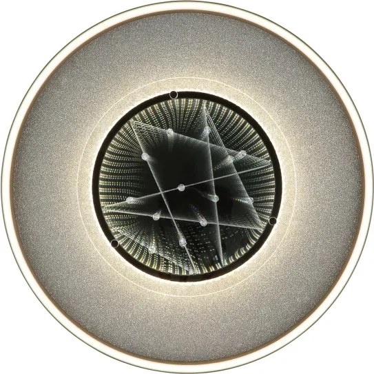 Globo 68288D3 - Lampă de tavan LED MIRRORA 40W/230V, diam. 51,5 cm, neagră