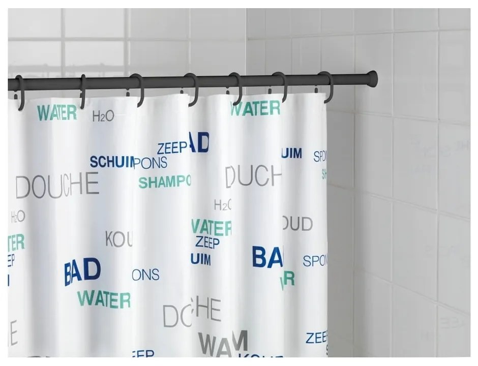 Bară/tijă telescopică pentru perdeaua de duș Wenko Shower Curtain Rod, negru