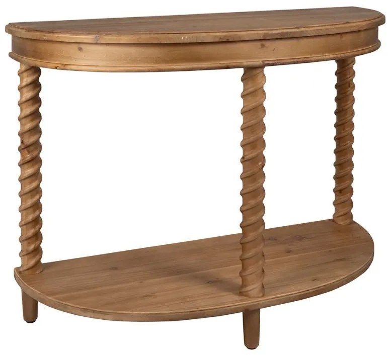 Consola din lemn de pin, semi-rotunda,Tradition