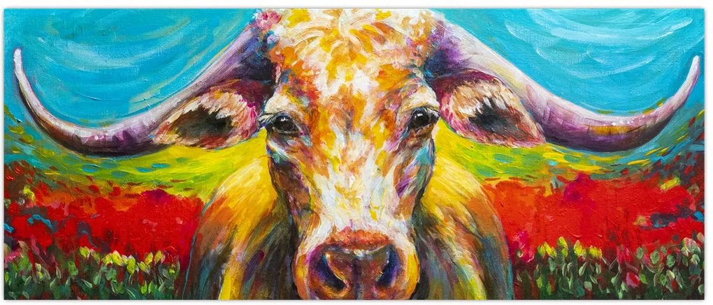 Tablou - Vacă pictată (120x50 cm)