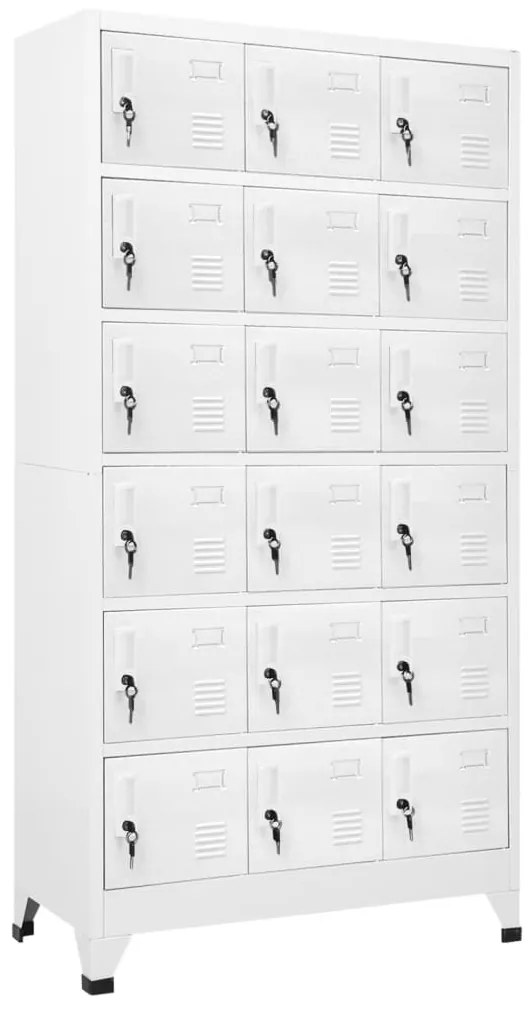 vidaXL Dulap vestiar cu 18 compartimente, 90x40x180 cm, metal