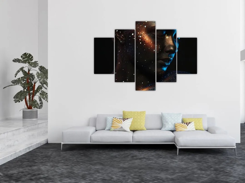 Tablou strălucitor a femeii (150x105 cm)