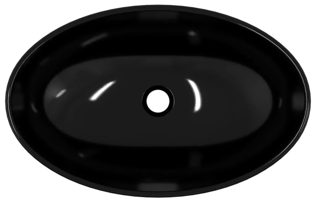 Chiuveta din sticla securizata, negru, 54,5x35x15,5 cm Negru