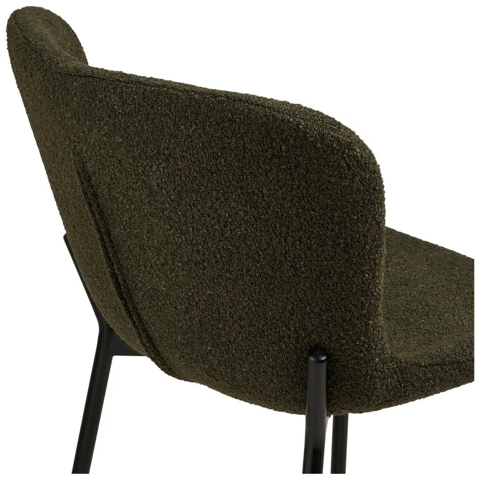 Maceda bartool, taburet, verde, picioare negre