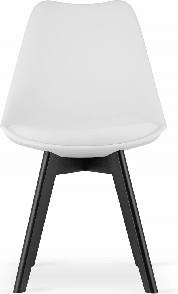 OFERTA Scaun alb BALI MARK cu picioare negre II. calitate