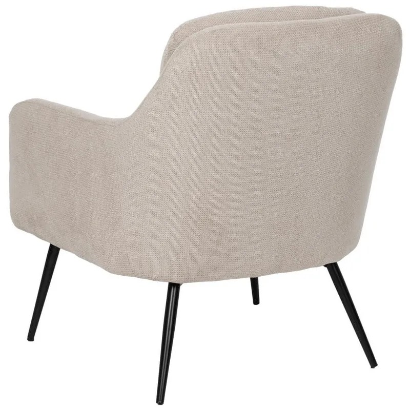 Fotoliu bej cu tapițerie din chenille Classic – Ixia