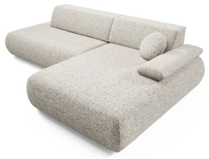 Colțar extensibil PRATO în L, cu spațiu de depozitare, partea dreaptă, bej