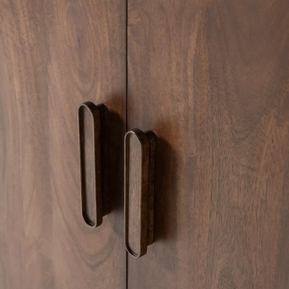 Dulap în culoare naturală închisă din lemn de mango 85x150x35 cm Liya – WOOOD