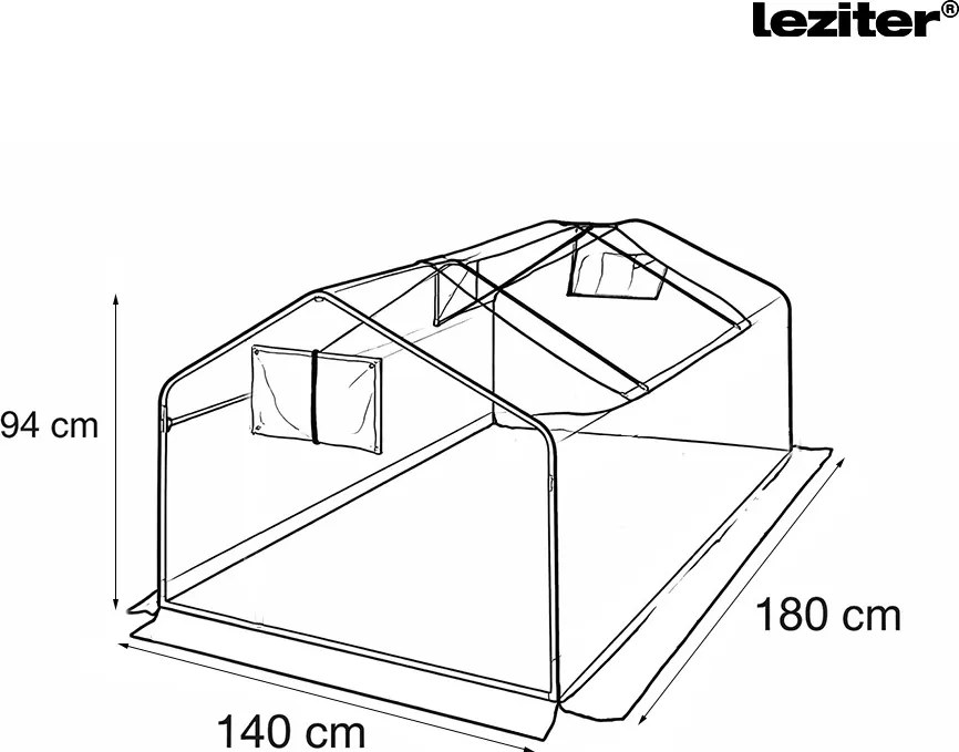 Folie pentru pat germinativ 180x140x94 cm
