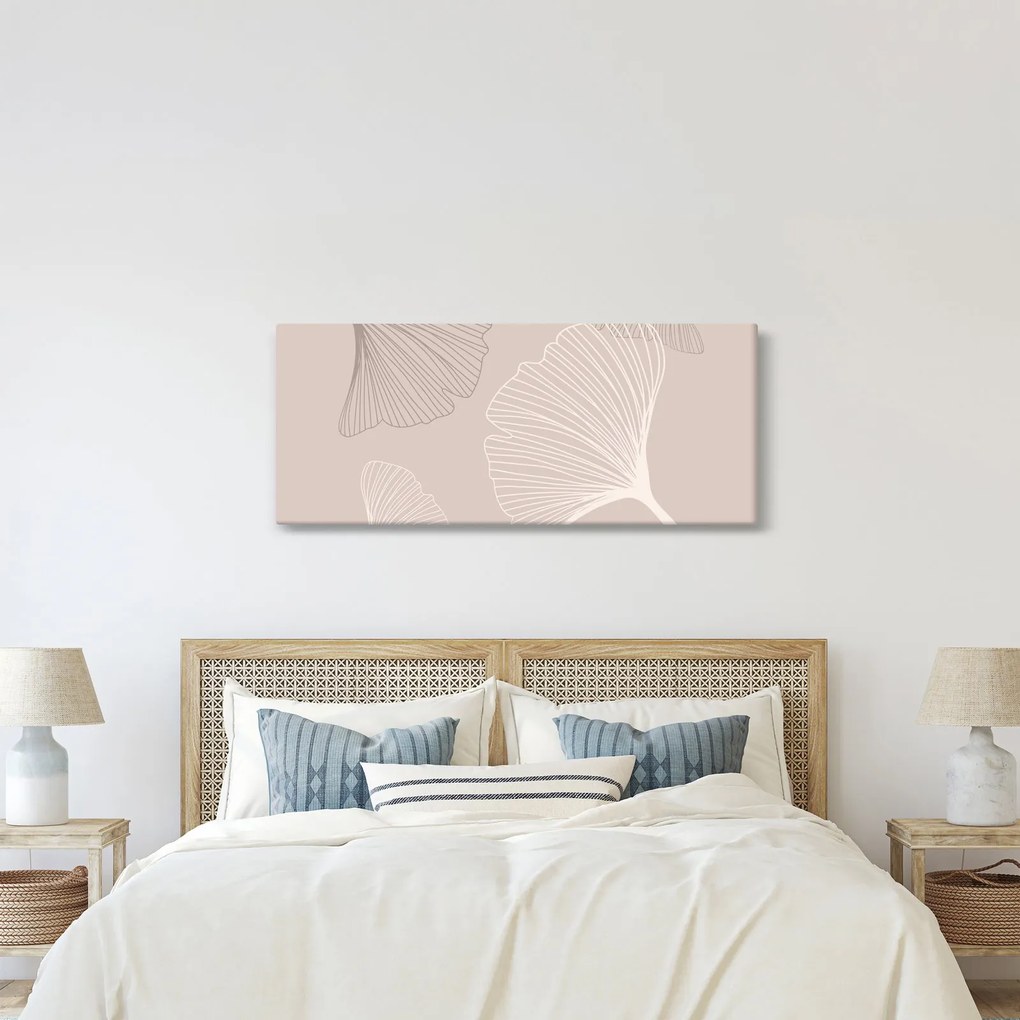Tablou - Frunze bej N⁰6 (120x50 cm)