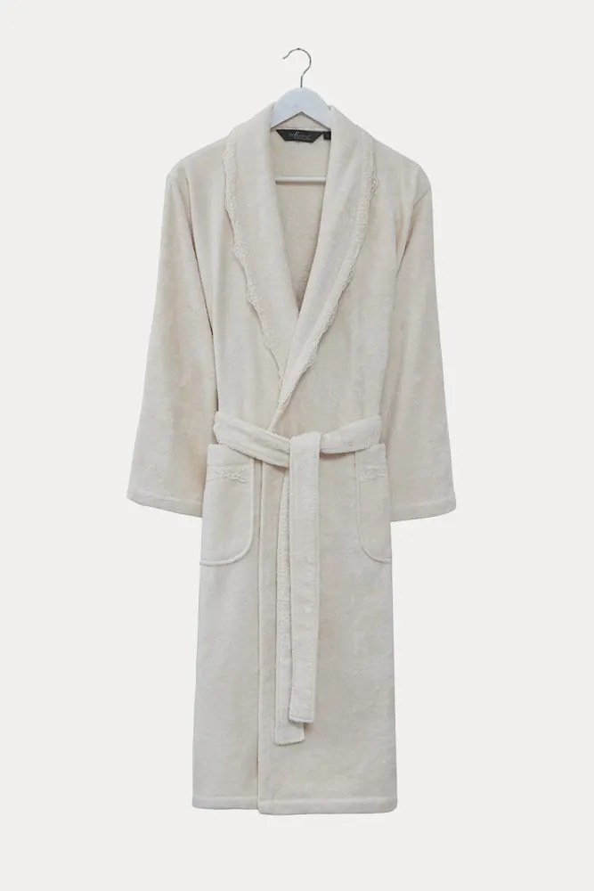 Halat elegant STELLA de damă în cutie cadou XL Crem