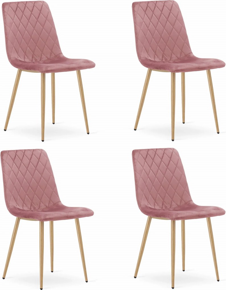 Scaun bucatarie TURIN din catifea roz