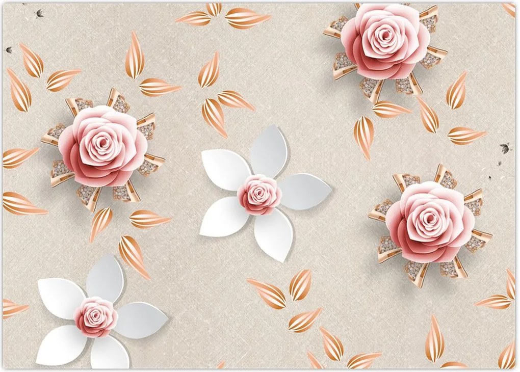 Tablou - Flori de trandafiri (70x50 cm)