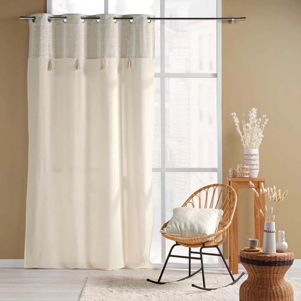 Draperie în culoare naturală 140x240 cm Island – douceur d'intérieur