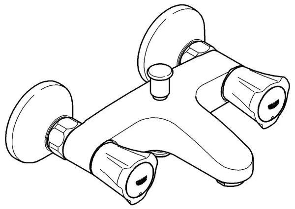 GROHE 25450001 - Baterie pentru cadă COSTA L, DN 15, crom lucios