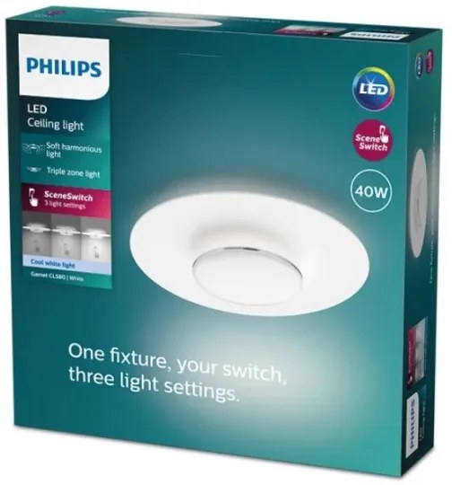 Plafonieră LED dimabilă GARNET SCENE SWITCH LED/40W/230V 4000K Philips
