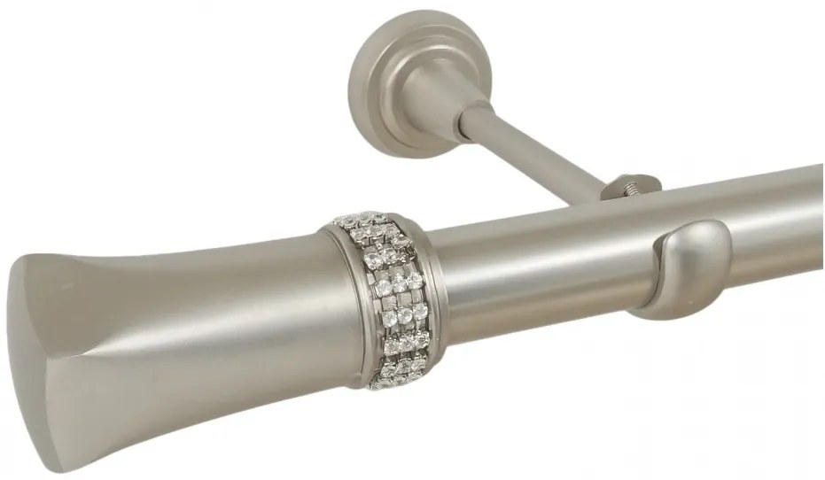 Galerie fara inele PLUTON CRYSTAL /25 - crom mat (Alege marime: 400 cm)