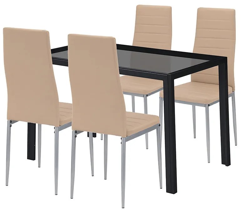 Rowan 4+1 set de luat masa bej-gri