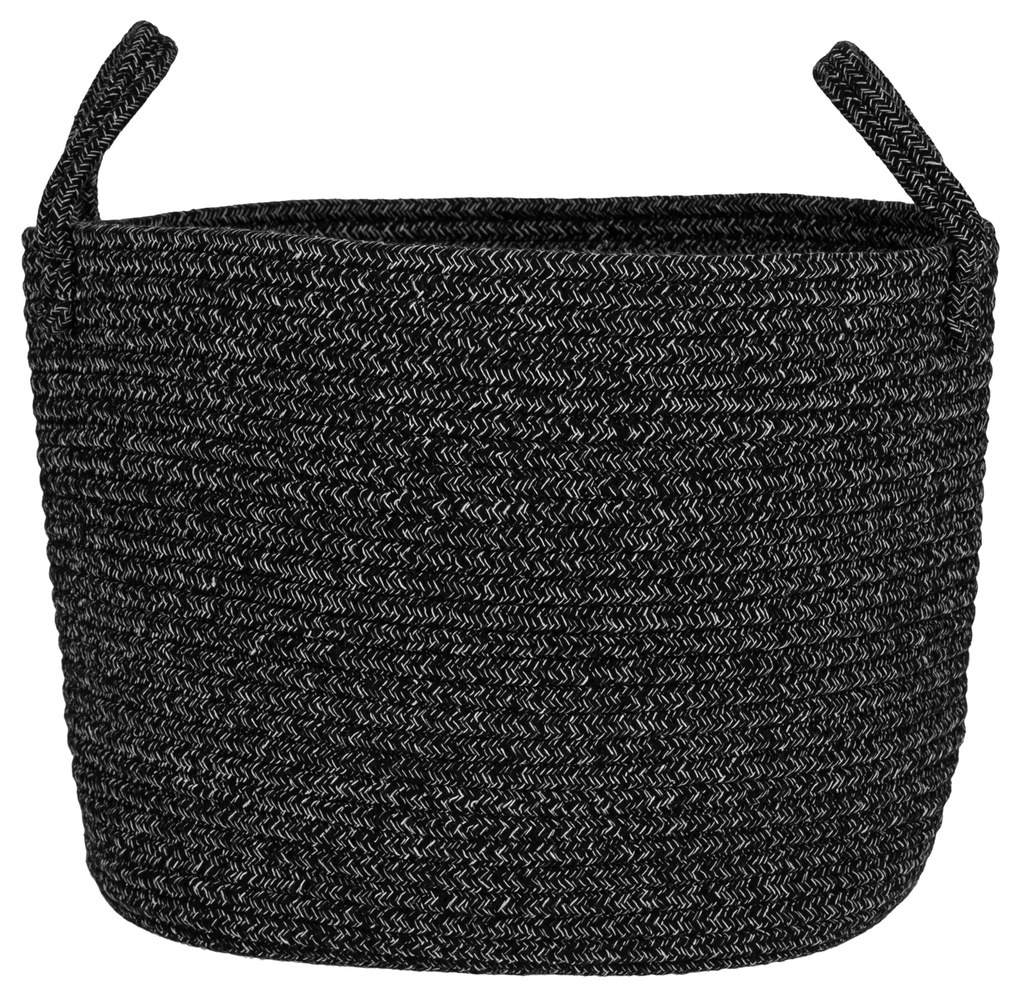 TEMPO-KONDELA TIAGON, coş tricotat, negru, 30x26 cm