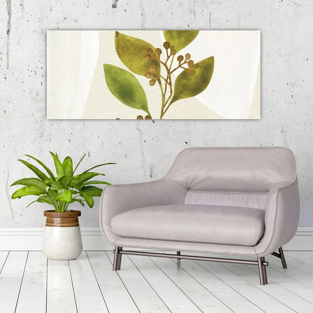 Tablou - Acuarelă ramură N⁰1 (120x50 cm)