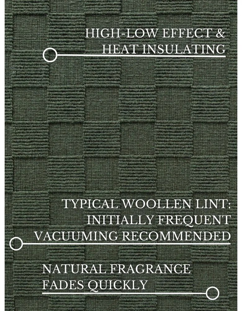 Covor tip traversă verde închis țesut manual din lână 80x200 cm Scala – Villeroy&Boch