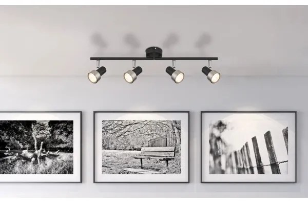 Spot Globo 57917-4N MASON 4xGU10/25W/230V negru/argintiu