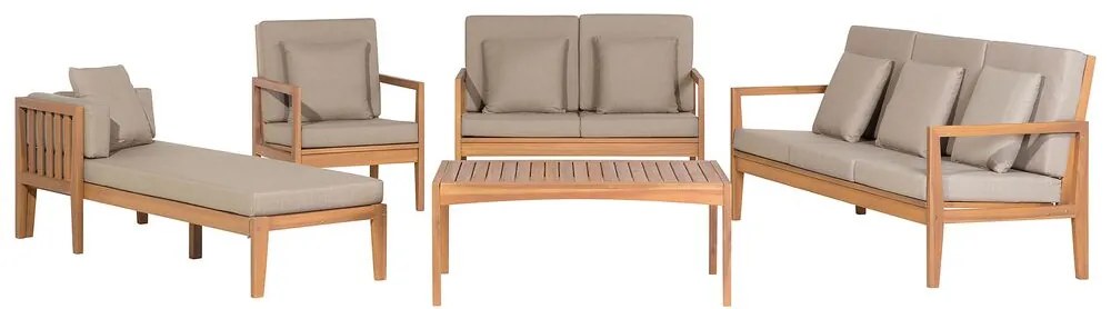 Set canapele pentru grădină Papaya (lemne deschis). 1011664