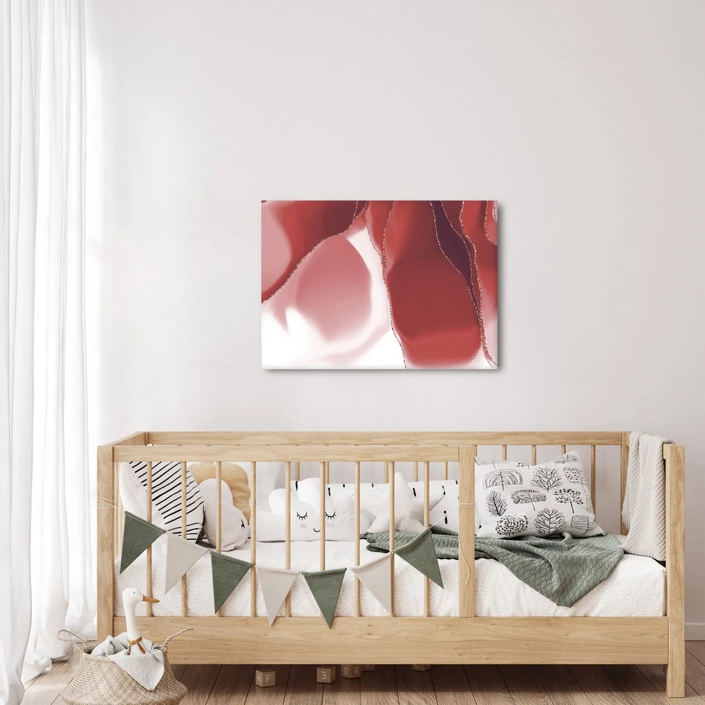 Tablou - Floare abstractă roșie N⁰3 (70x50 cm)