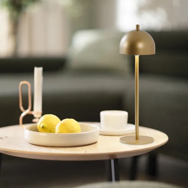 Schöner Wohnen 19244-12 - Lampă de masă LED dimabilă BELLIS, 2,5W/5V, IP54, aurie