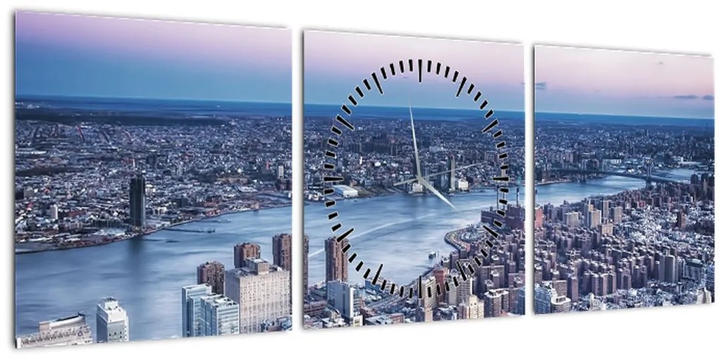Tablou cu New York (cu ceas) (90x30 cm)