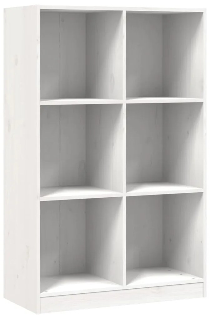 836142 vidaXL Bibliotecă, alb, 70x33x110 cm, lemn masiv de pin