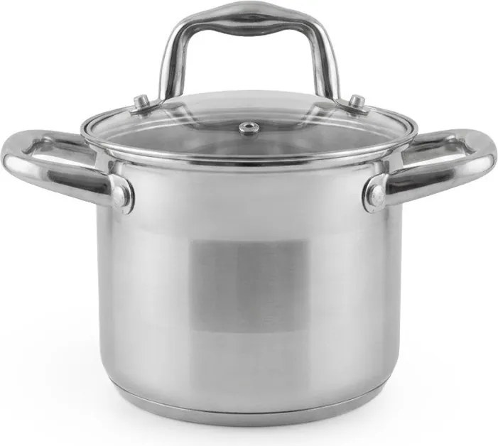 Oala adanca Oliver Voltz OV51211E24, 6 l, Ø24x17 cm, Otel inoxidabil, Inductie, Argintiu
