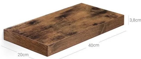 Raft de perete SHELFY maro