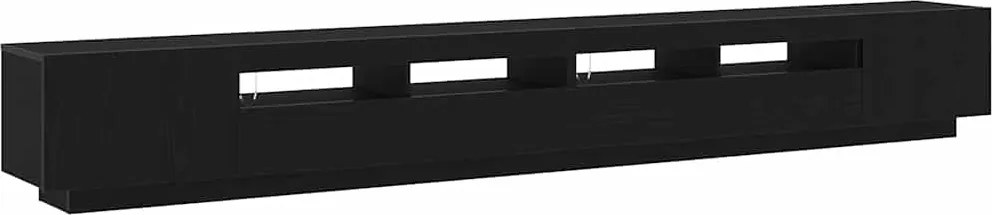 vidaXL Set comodă TV 3 pcs Negru 300 x 35 x 40 cm Lemn compozit