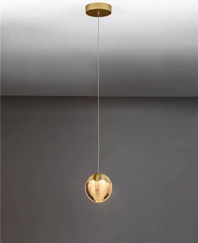 Lustra, Pendul modern LED ALICIA auriu