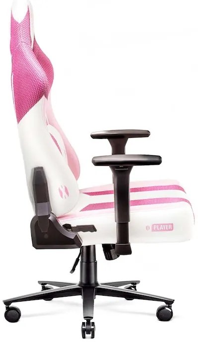 Scaun gaming Diablo X-Player 2.0 din material Normal Size Marshmallow Pink/roz Diablochairs