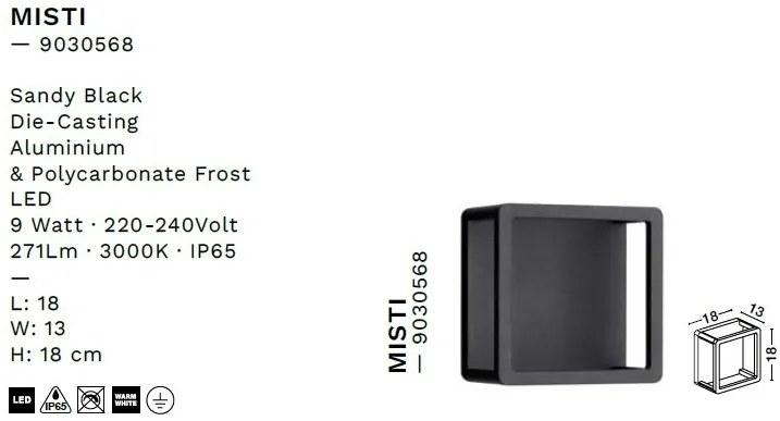 Aplica LED iluminat exterior modern IP65 MISTI