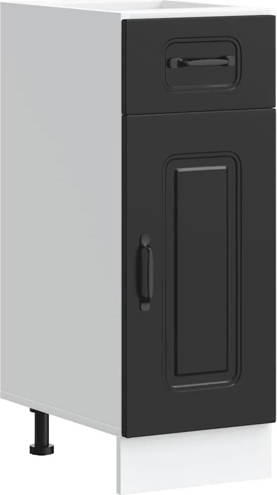 vidaXL Dulap de bază de bucătărie „Kalmar” negru lemn prelucrat