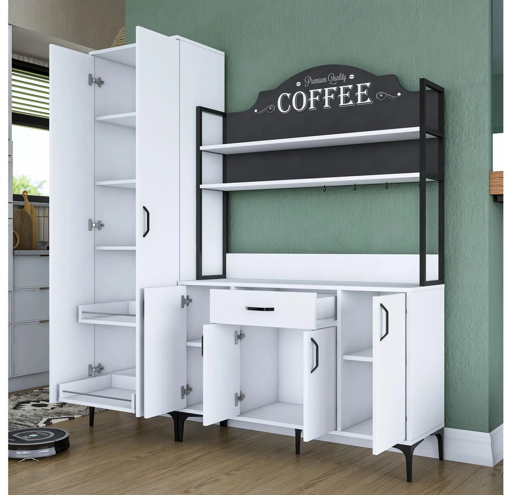 Set dulapuri bucătărie Jenaretta 48 (alb + negru). 1107097