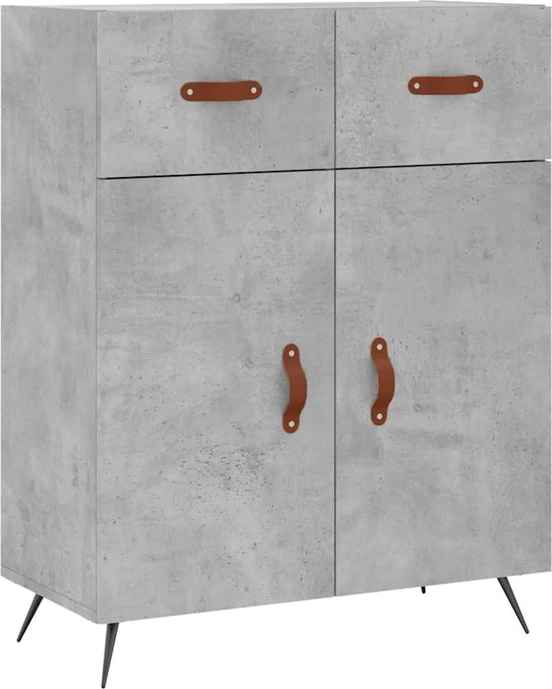 vidaXL Dulap, gri beton, 69,5x34x90 cm, lemn compozit