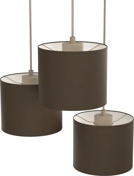 Lustră pe cablu ARDEN, 3x E27/15W/230V, Ø 30 cm, bej/maro