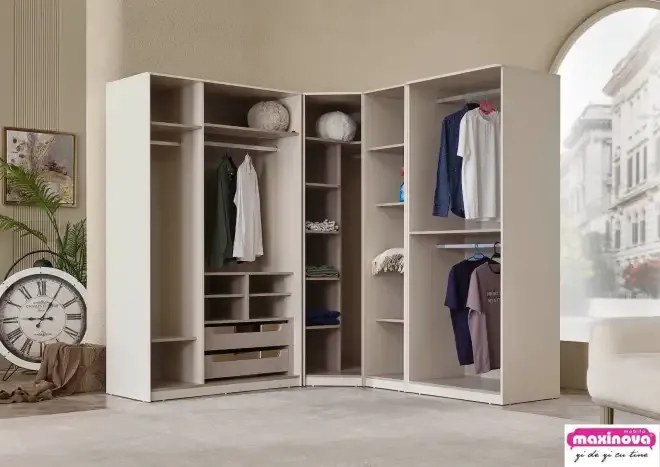 Mobilier dormitor dulap colt 7 usi,Verona
