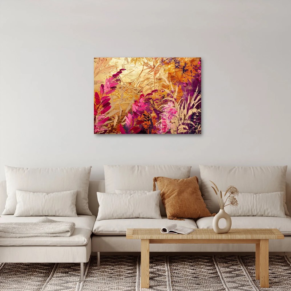 Tablou - Pictură abstractă de flori II. (70x50 cm)