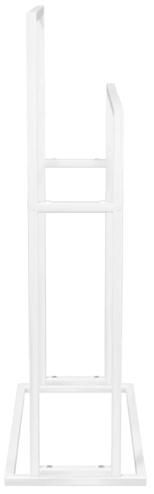Suport de prosoape autonom, alb, 48x24x78,5 cm, fier Alb, 48 x 24 x 78.5 cm