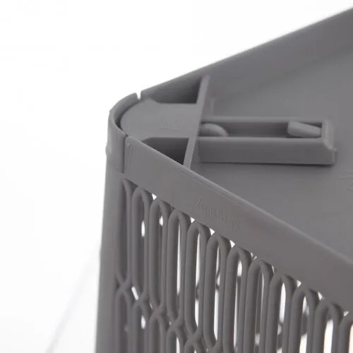 Coș de plastic stivuibil Orion NESTA, 29 x 16,5 x11,5 cm, gri, S